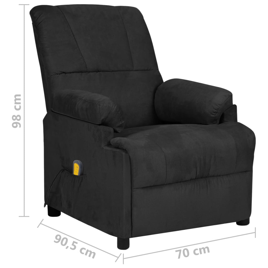 Poltrona de massagens tecido microfibra preto