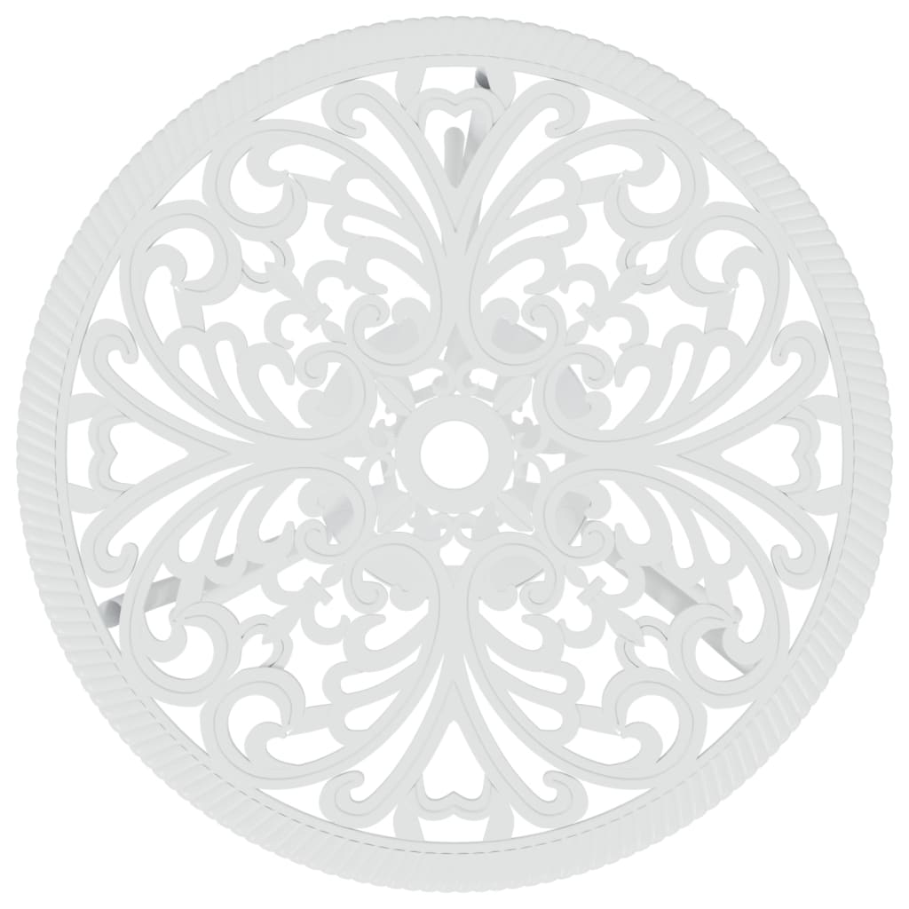 3 pcs conjunto de bistrô alumínio fundido branco