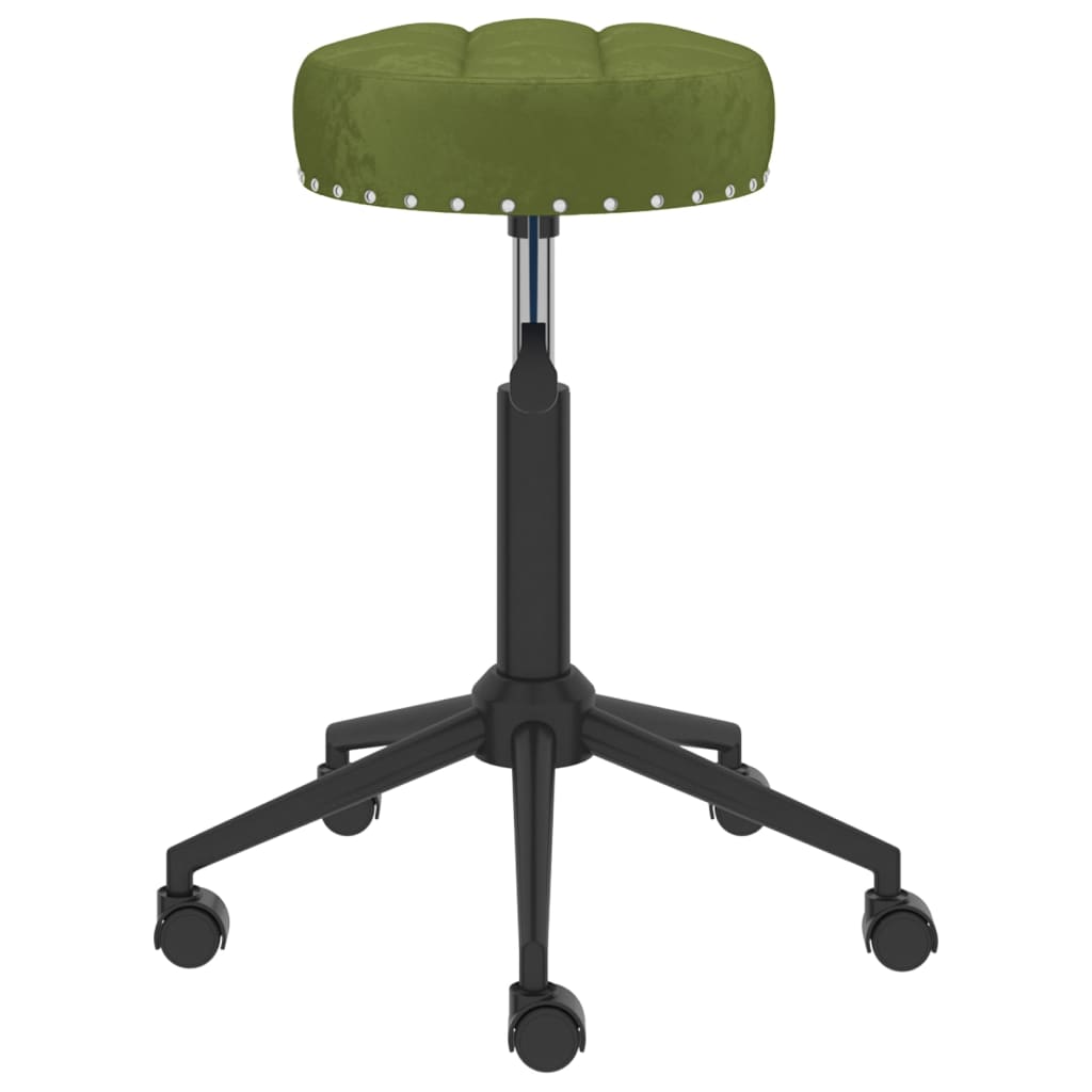 3085572  Swivel Massage Stool Light Green Velvet (333050)