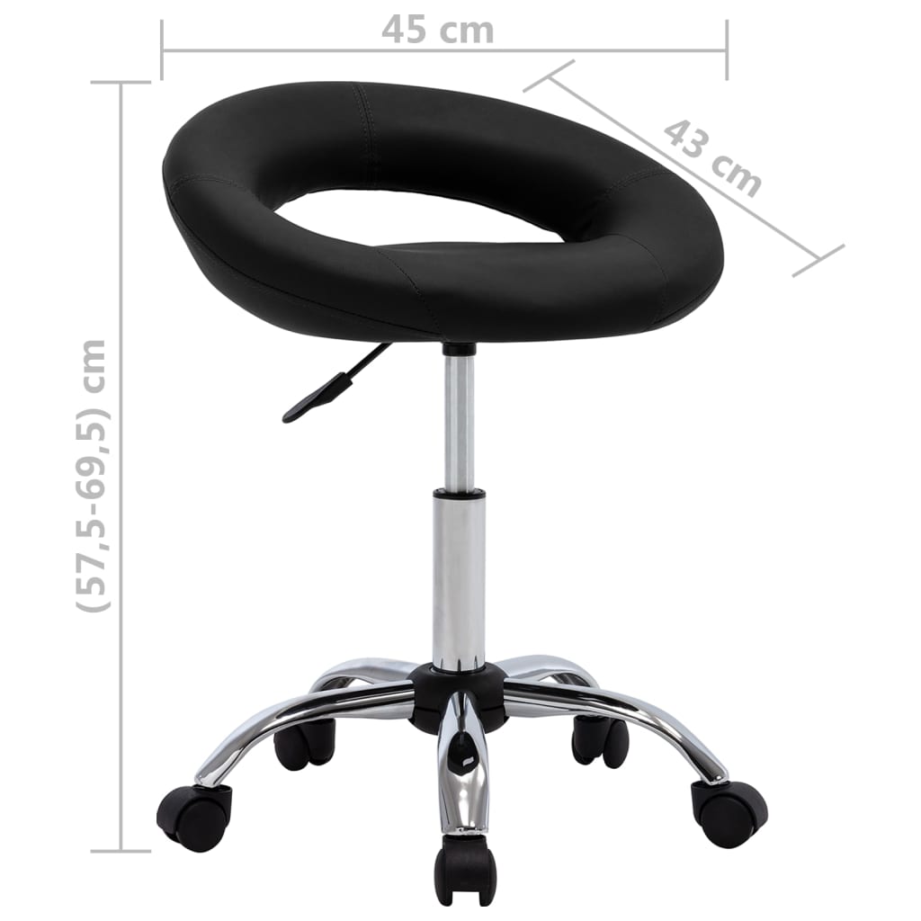 Cadeira de jantar giratória couro artificial branco