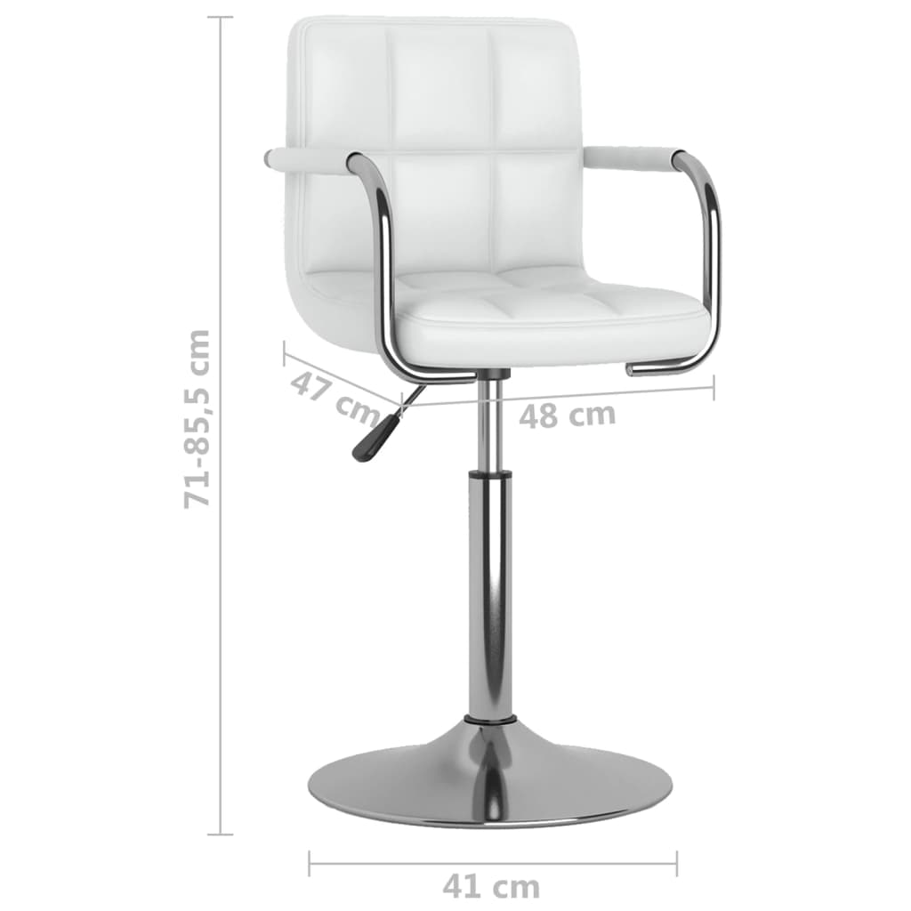 Cadeira de jantar couro artificial branco