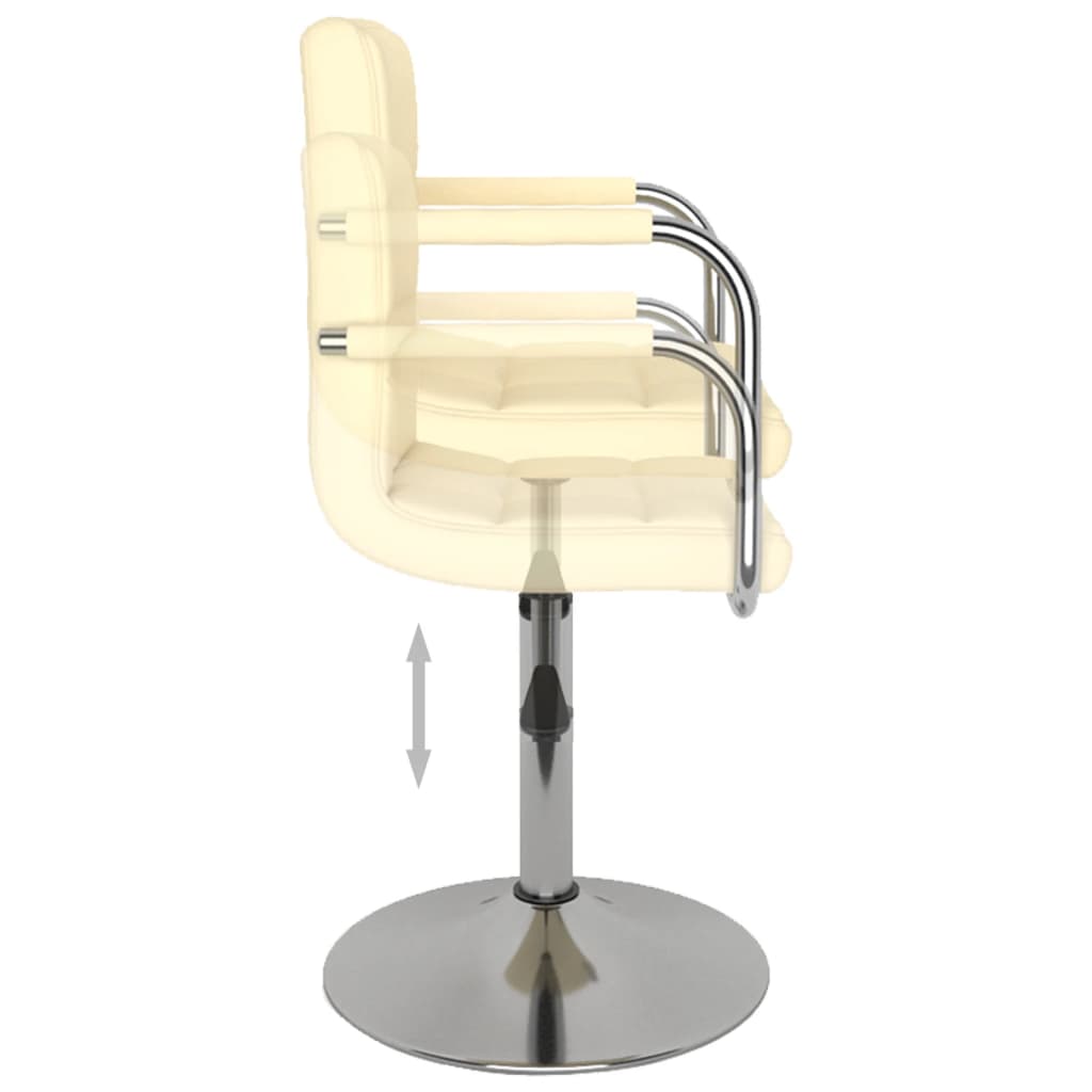 Cadeira de jantar couro artificial branco
