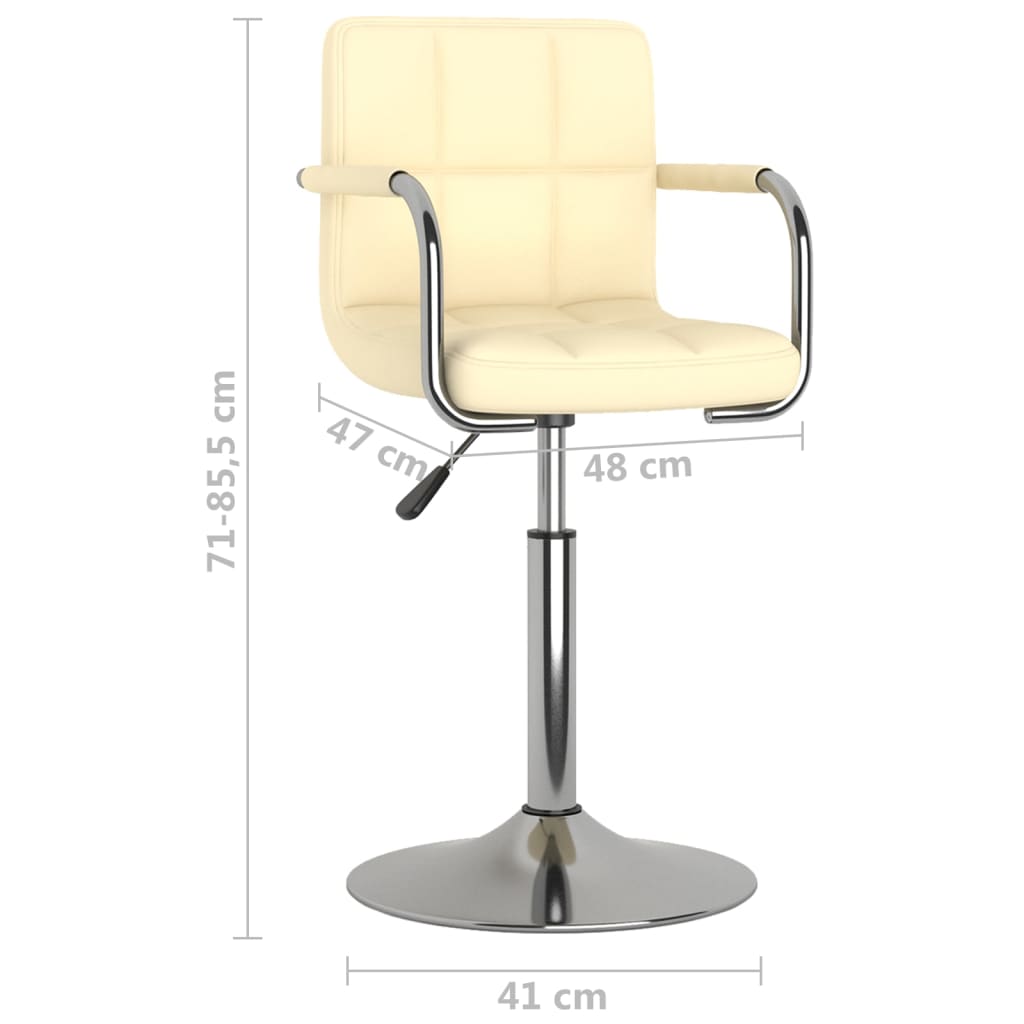 Cadeira de jantar couro artificial branco