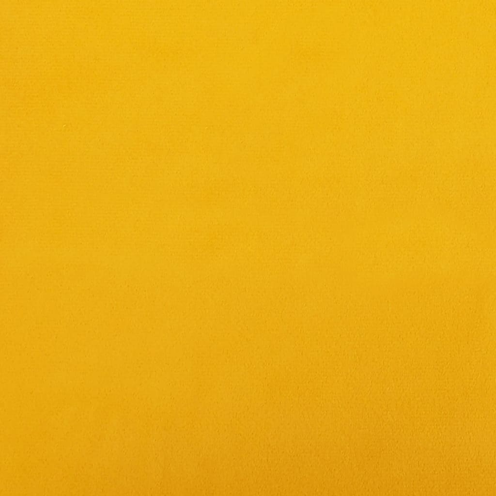 Cadeira de jantar veludo amarelo mostarda