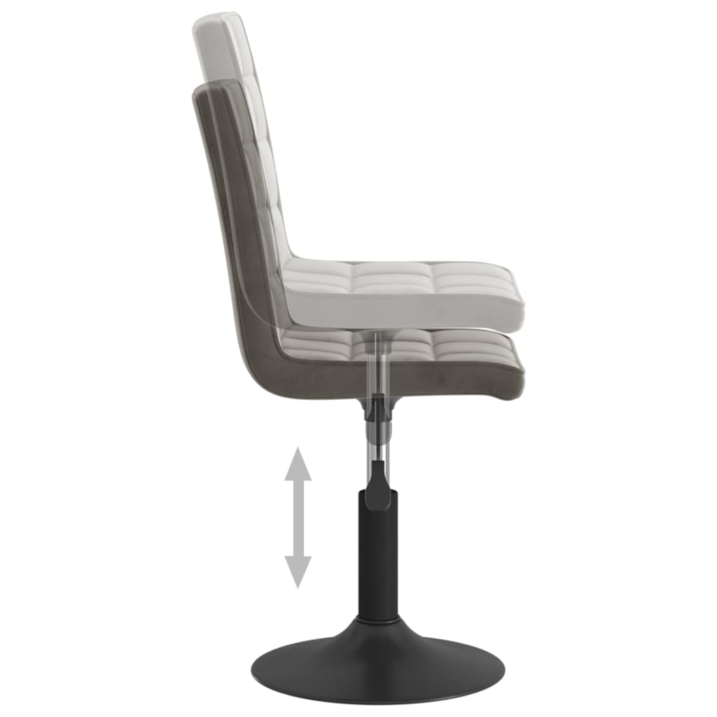 Cadeiras de jantar giratórias 6 pcs veludo amarelo mostarda