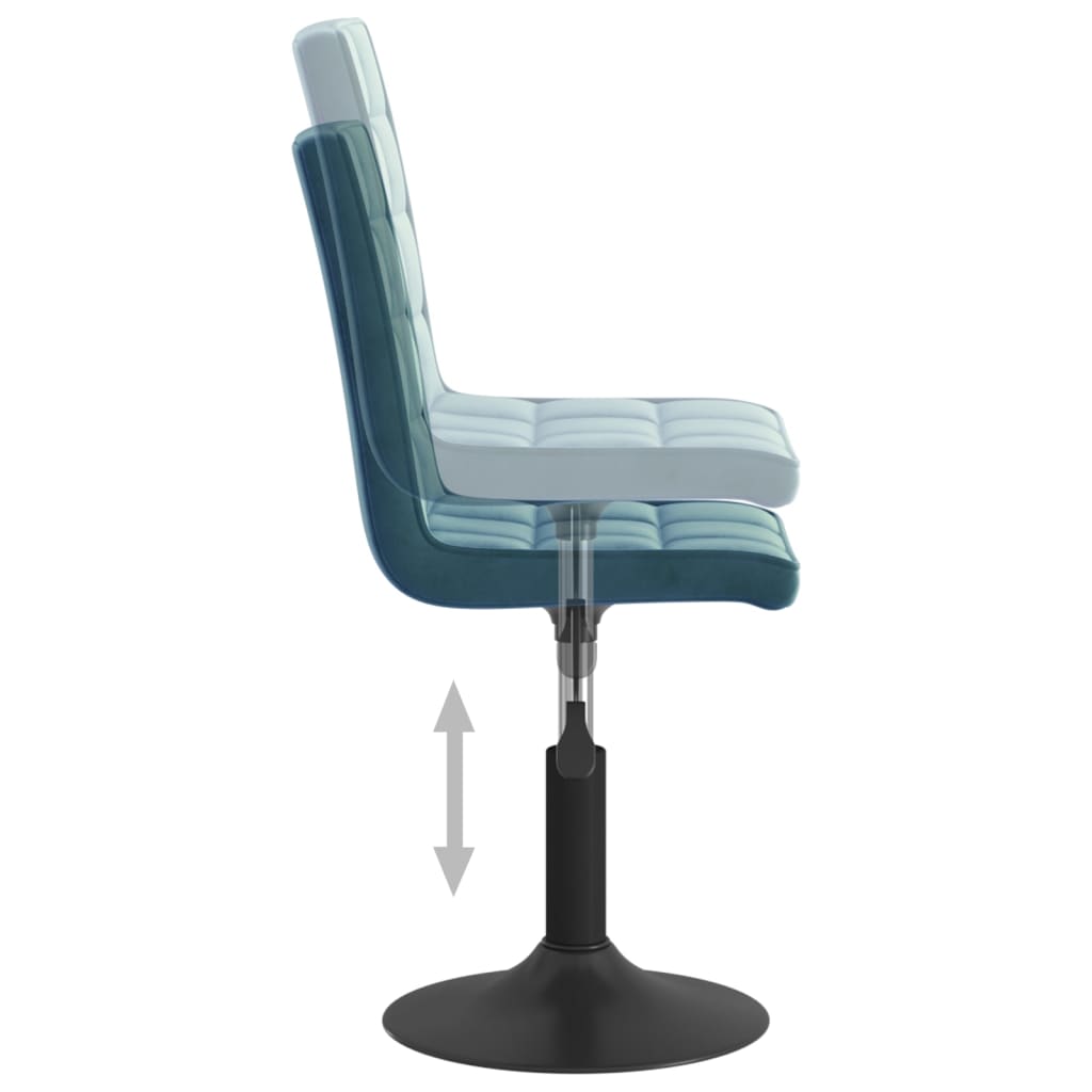 Cadeiras de jantar giratórias 6 pcs veludo amarelo mostarda