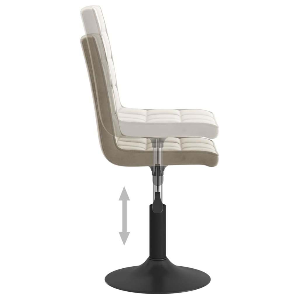 Cadeiras de jantar giratórias 6 pcs veludo amarelo mostarda