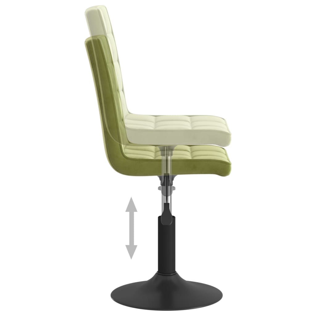 Cadeiras de jantar giratórias 6 pcs veludo amarelo mostarda