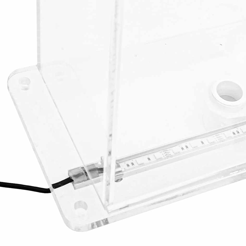 Fonte de piscina com luzes LED RGB 51 cm acrílico