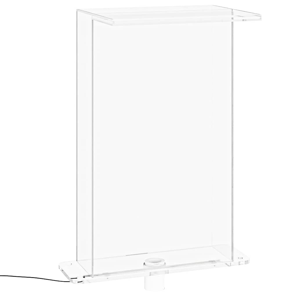 Fonte de piscina com luzes LED RGB 51 cm acrílico