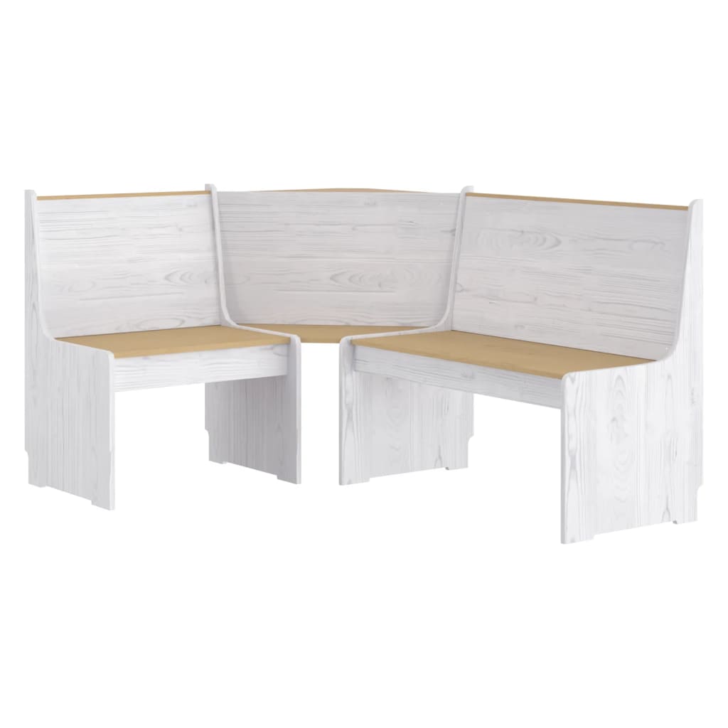 3 pcs conjunto de jantar REINE madeira pinho maciça branco