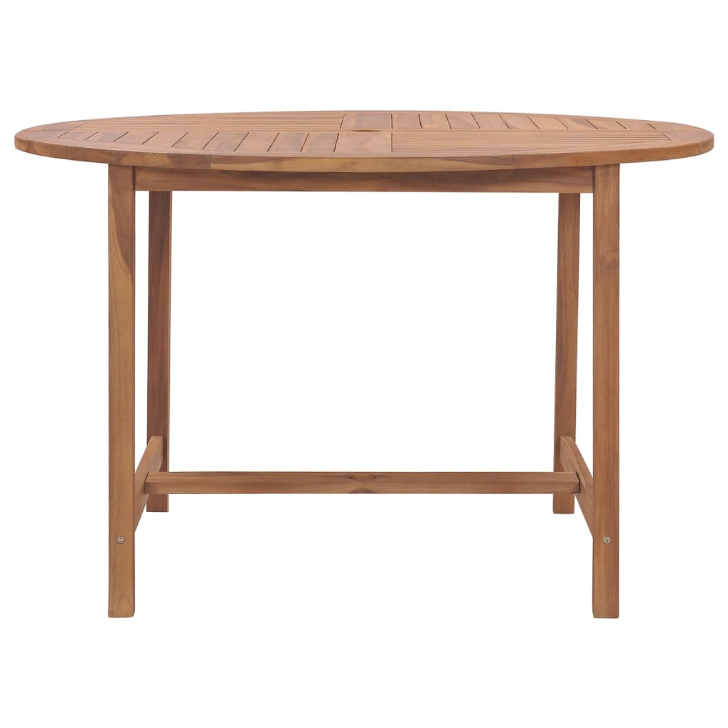 Mesa de jantar p/ jardim Ø110x75 cm madeira de teca maciça