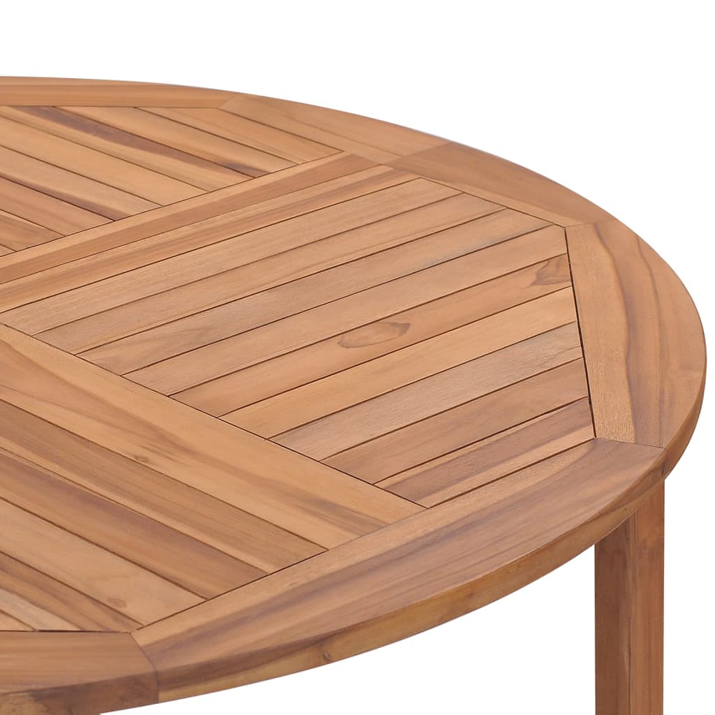 Mesa de jantar p/ jardim Ø110x75 cm madeira de teca maciça