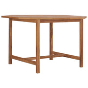 Mesa de jantar p/ jardim 110x110x75 cm madeira de teca maciça