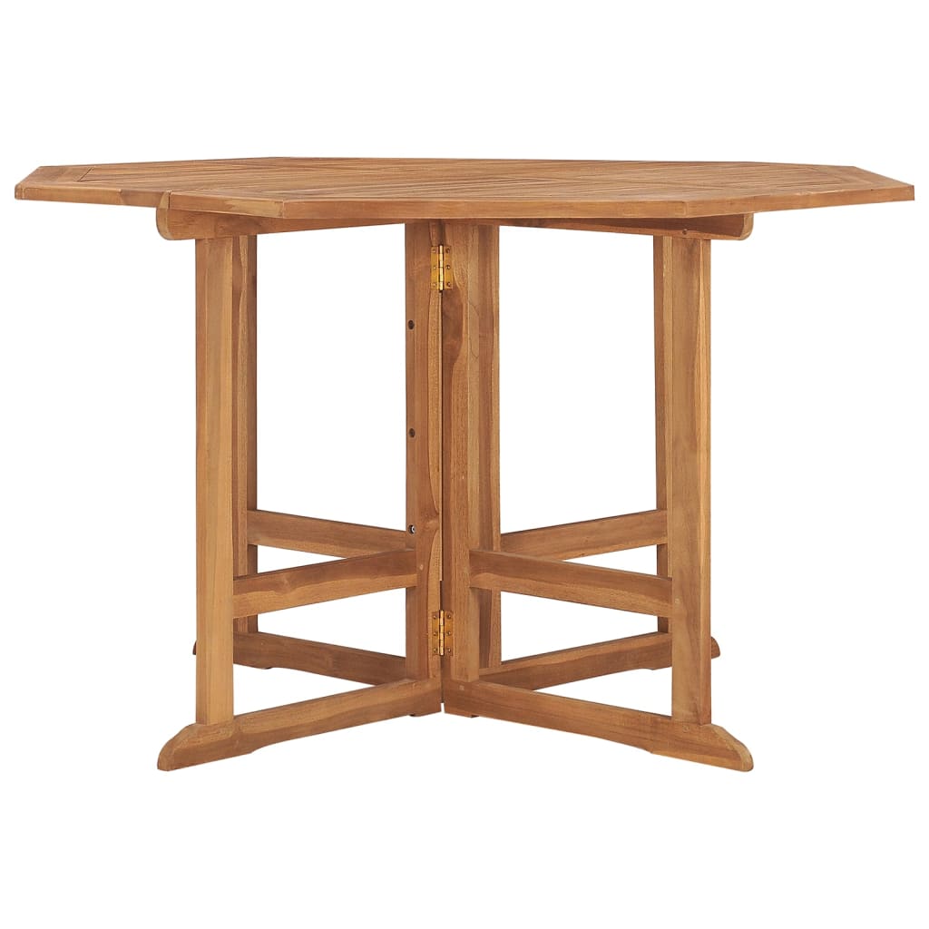 Mesa de jantar para jardim dobrável 110x110x75 cm teca maciça