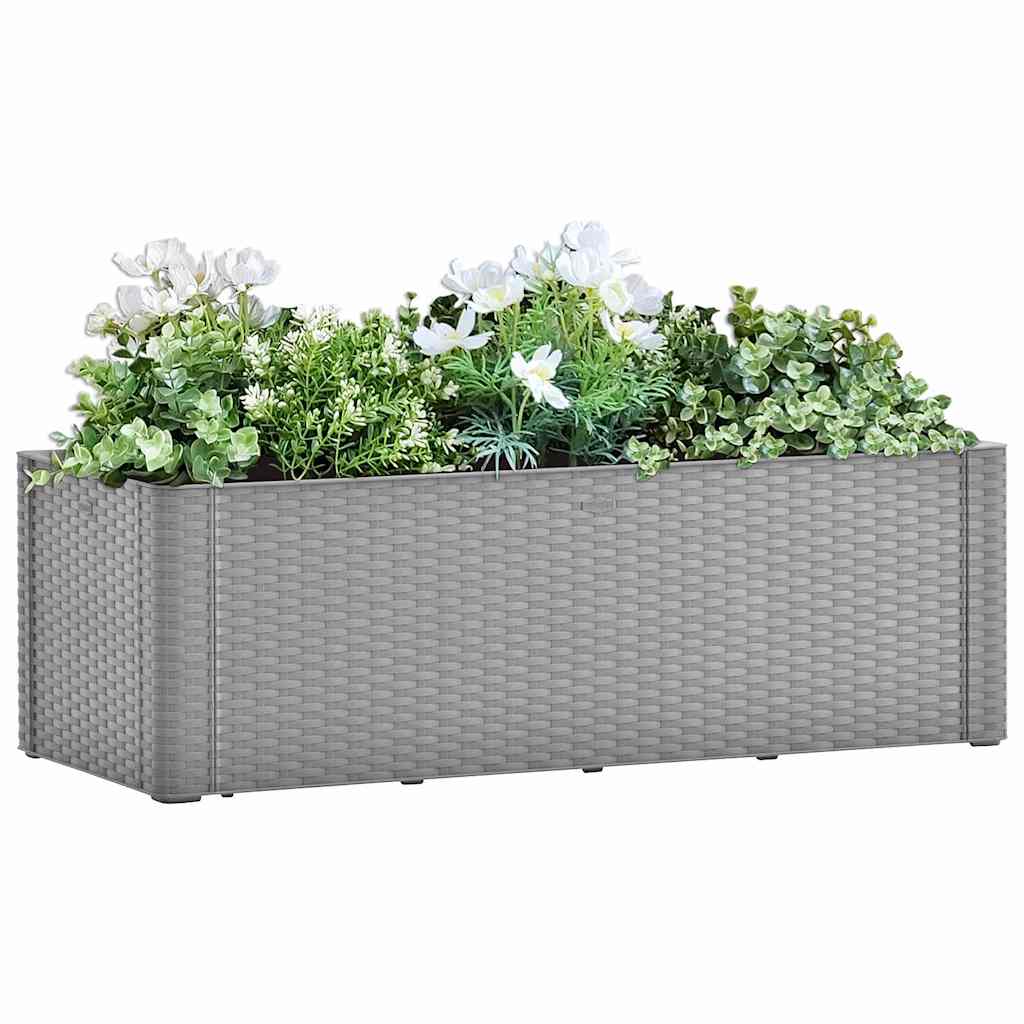 Vaso/floreira c/ sistema rega automática 100x43x33 cm cinzento