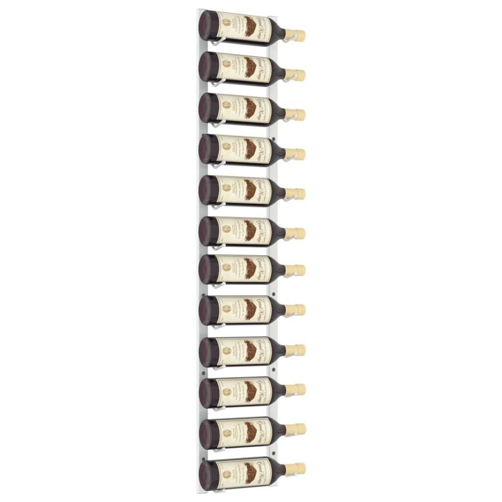 Garrafeira de parede para 12 garrafas ferro branco