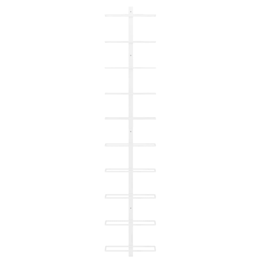 Garrafeira de parede para 10 garrafas metal branco
