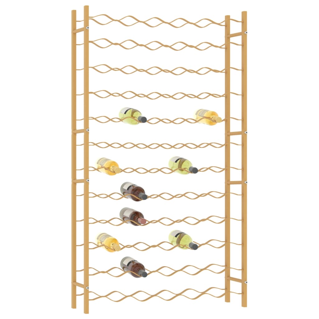 Garrafeira para 72 garrafas metal dourado