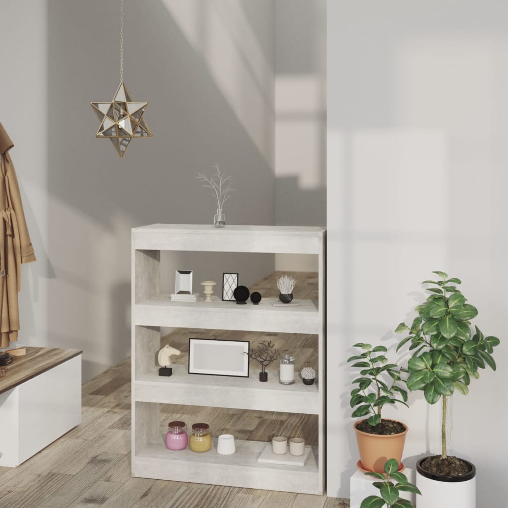 Estante/divisória derivados de madeira branco