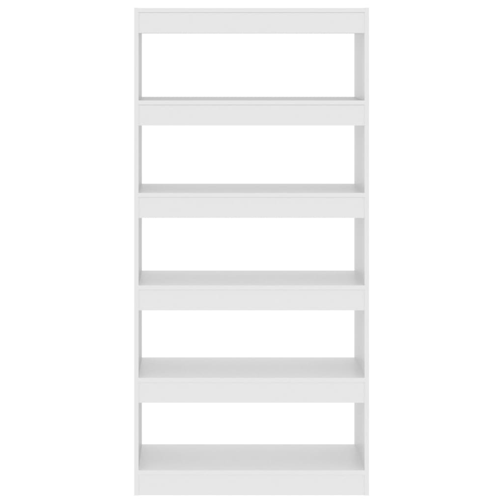 Estante/divisória derivados de madeira branco