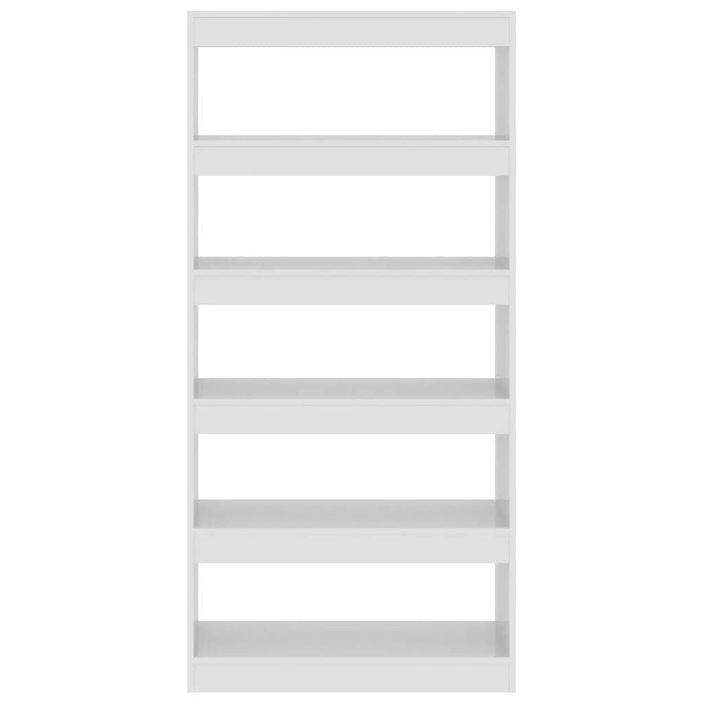 Estante/divisória derivados de madeira branco