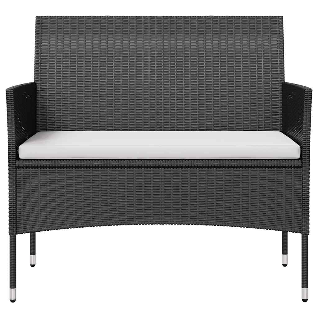 8 pcs conjunto lounge de jardim c/ almofadões vime PE cinzento