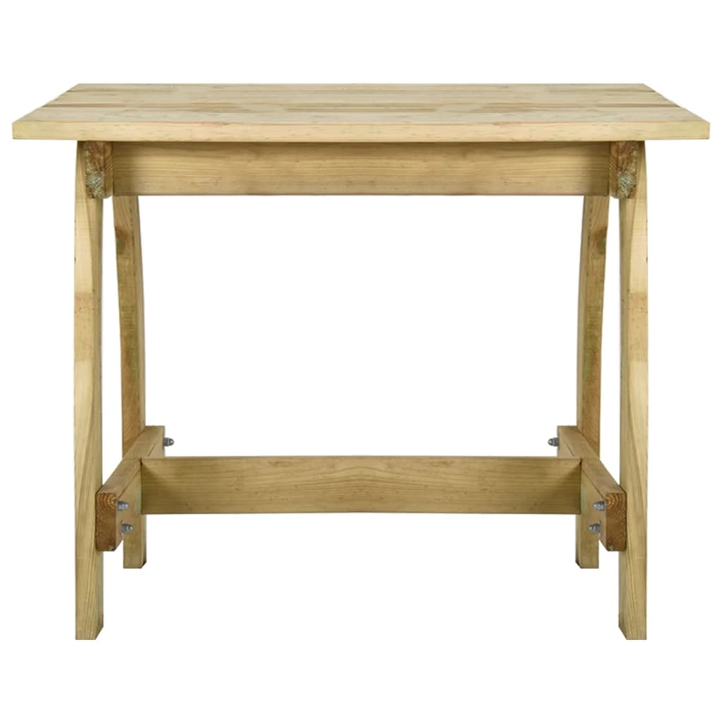 3 pcs conjunto de jantar p/ jardim pinho impregnado