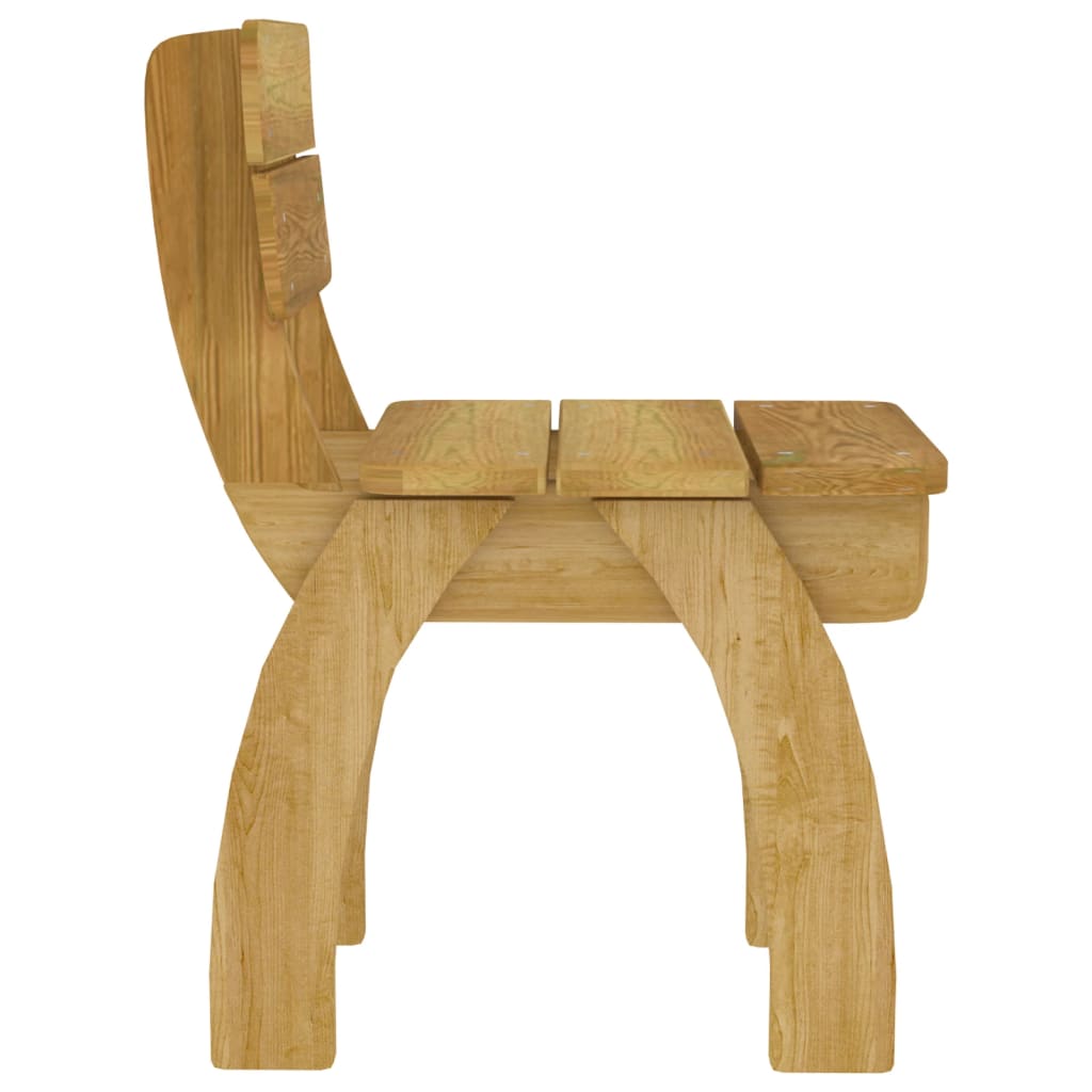 3 pcs conjunto de jantar p/ jardim pinho impregnado