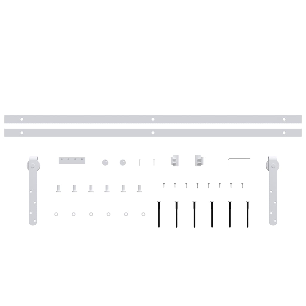 Mini kit para armário deslizante aço carbono 122 cm branco