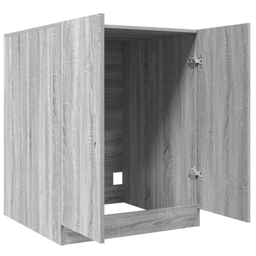 Armário máquina de lavar roupa 71x71,5x91,5 cm sonoma cinza