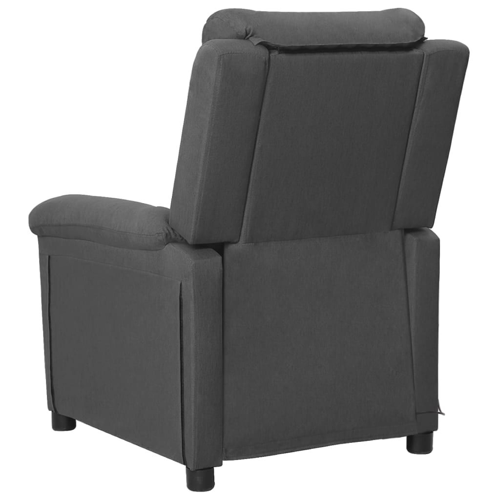 Poltrona de massagens tecido cinzento-escuro