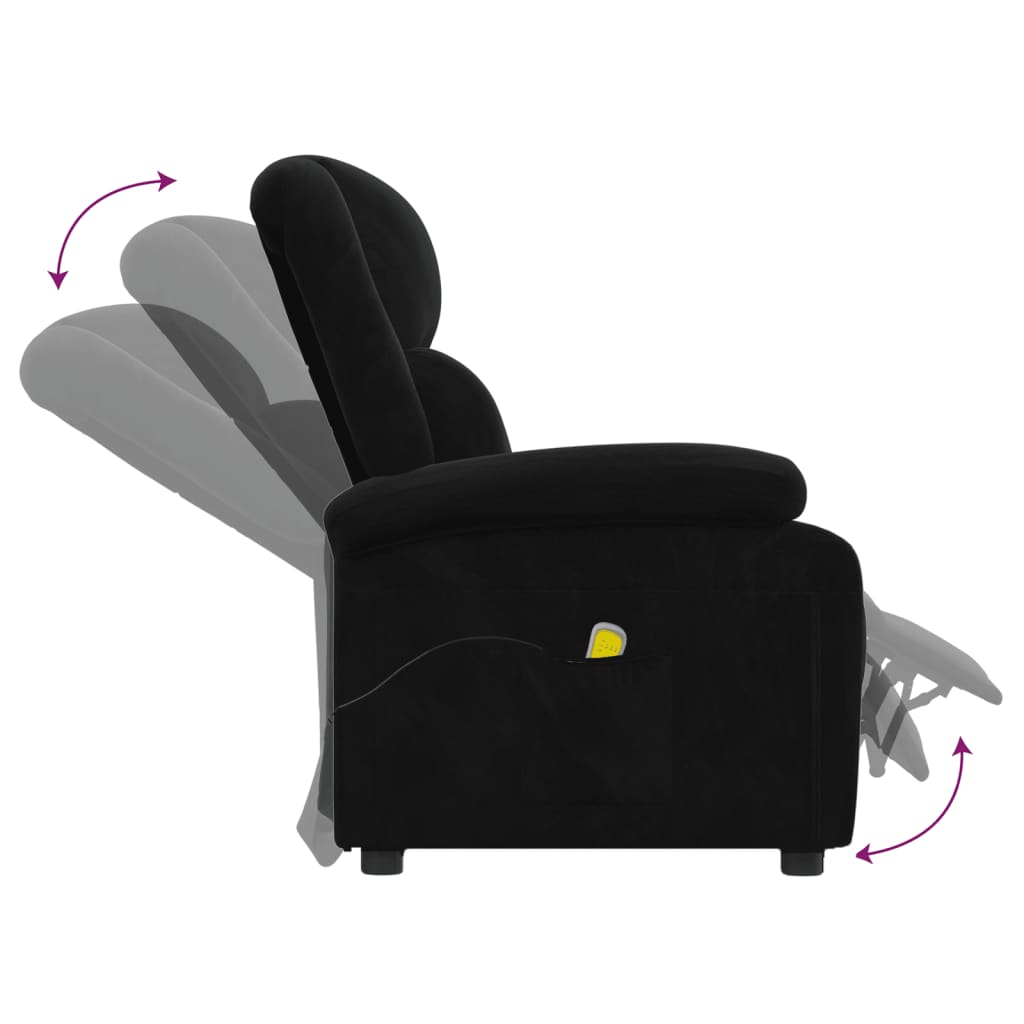 Poltrona de massagens veludo preto