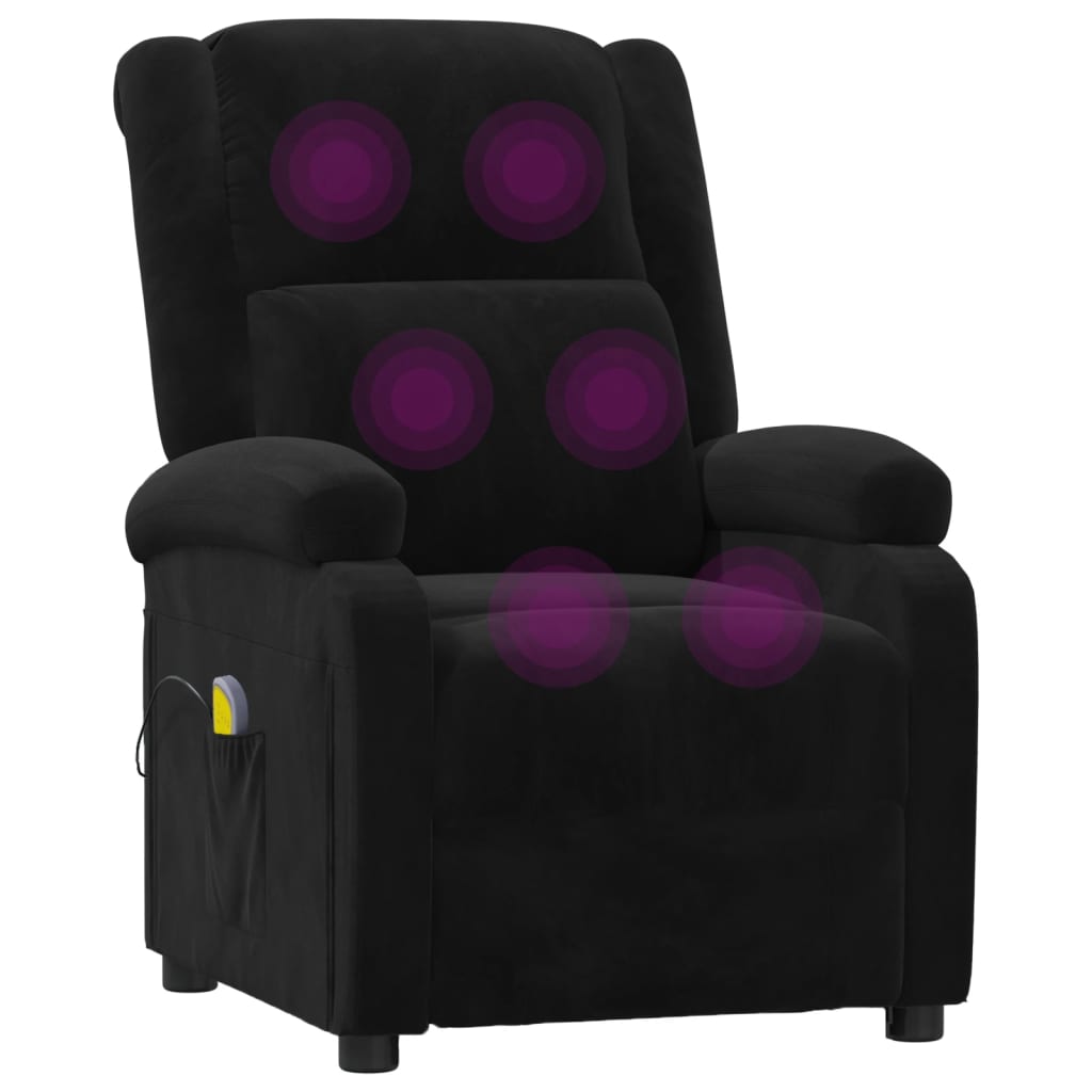 Poltrona de massagens veludo preto