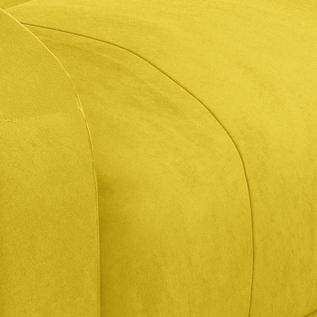 Poltrona de massagens veludo amarelo