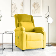 Poltrona de massagens veludo amarelo