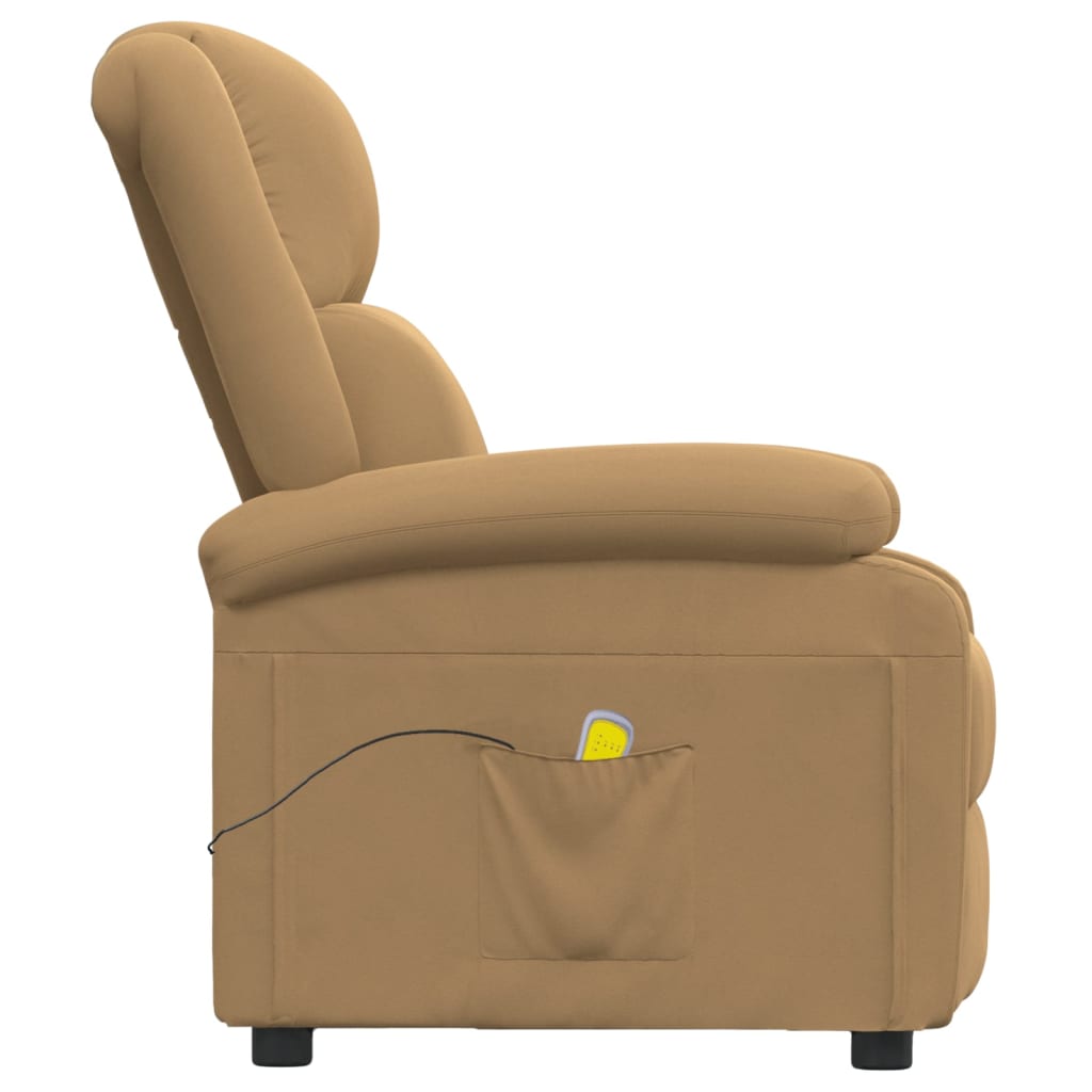 Poltrona de massagens veludo castanho