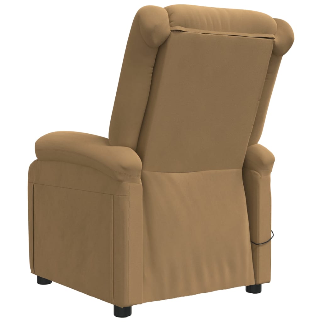 Poltrona de massagens veludo castanho