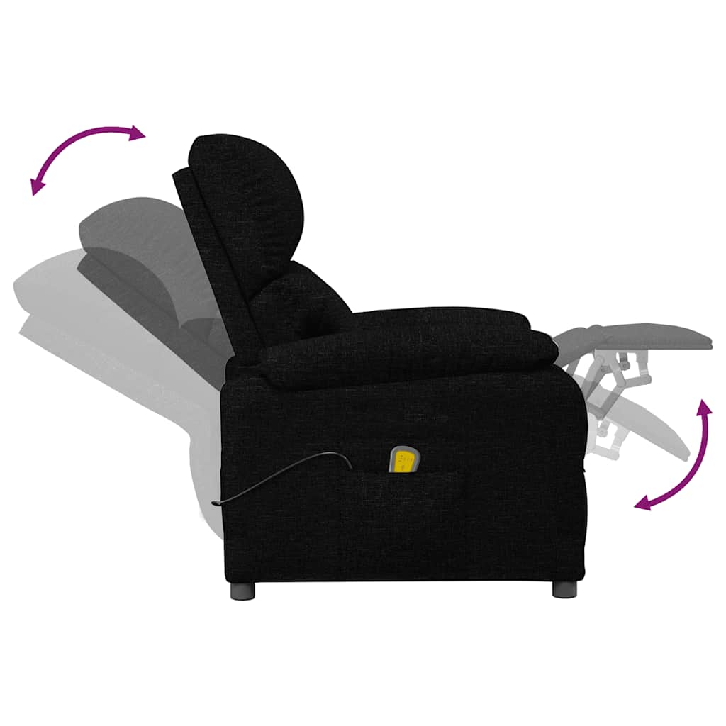 Poltrona de massagens tecido preto
