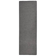 Tapete de tecido plano para exterior 80x250 cm cinzento