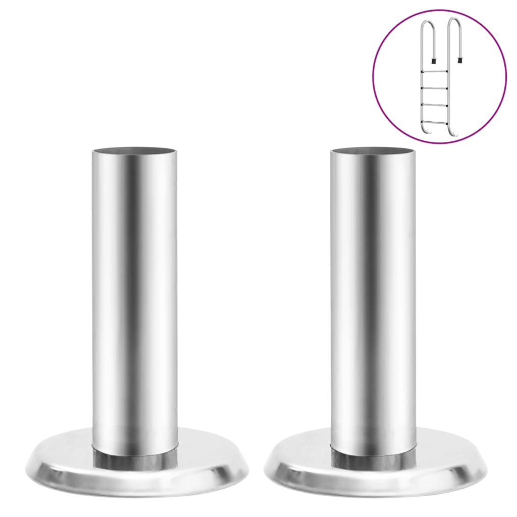 Suportes p/ corrimão de escada piscina 2 pcs aço inoxidável 304