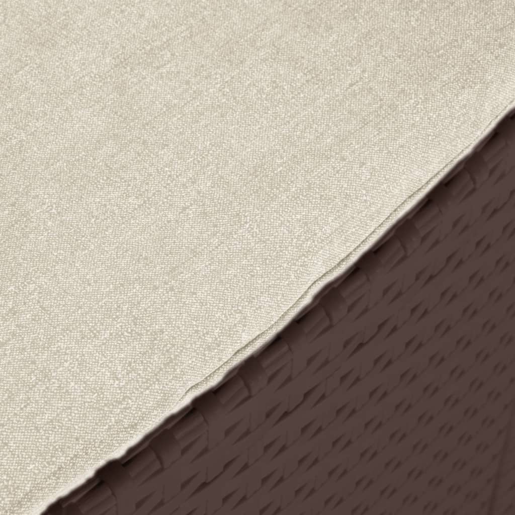 3 pcs conjunto lounge jardim com almofadões vime PP branco