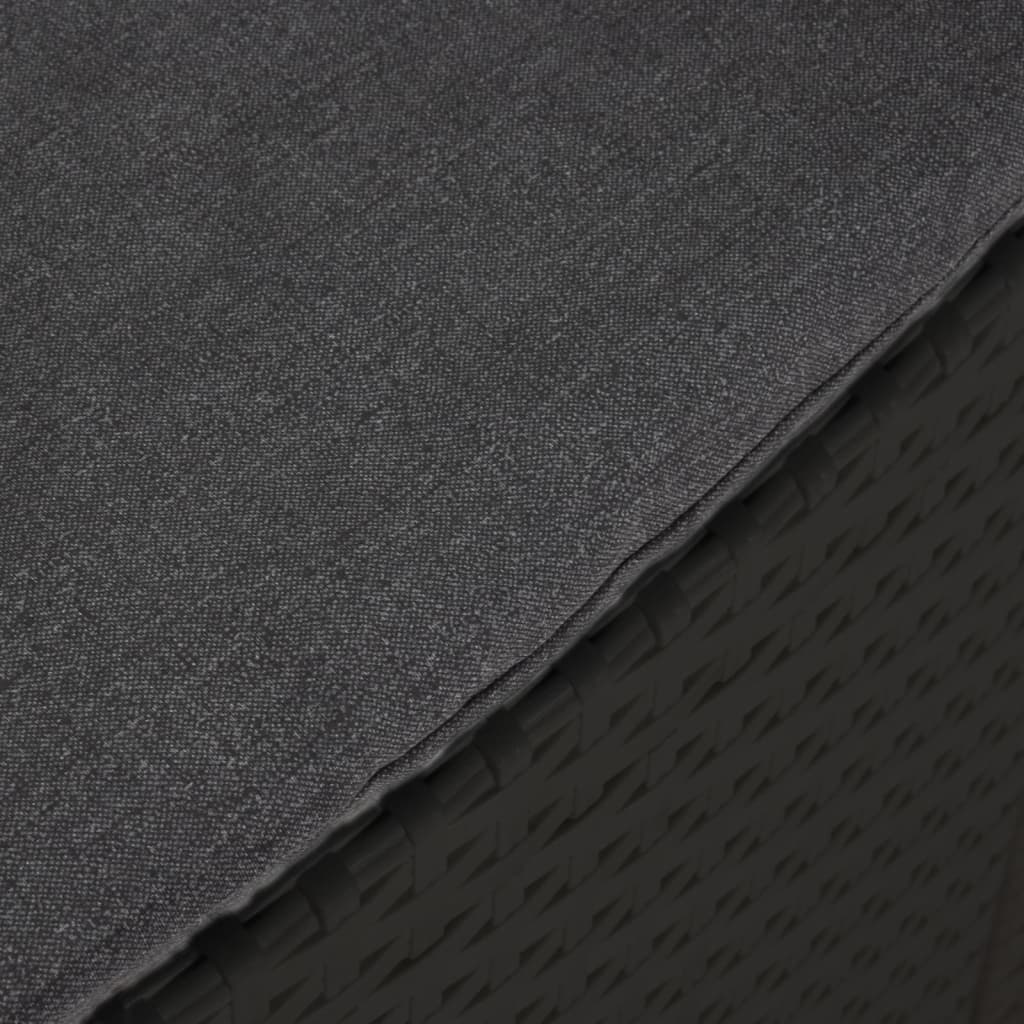 3 pcs conjunto lounge jardim com almofadões vime PP branco