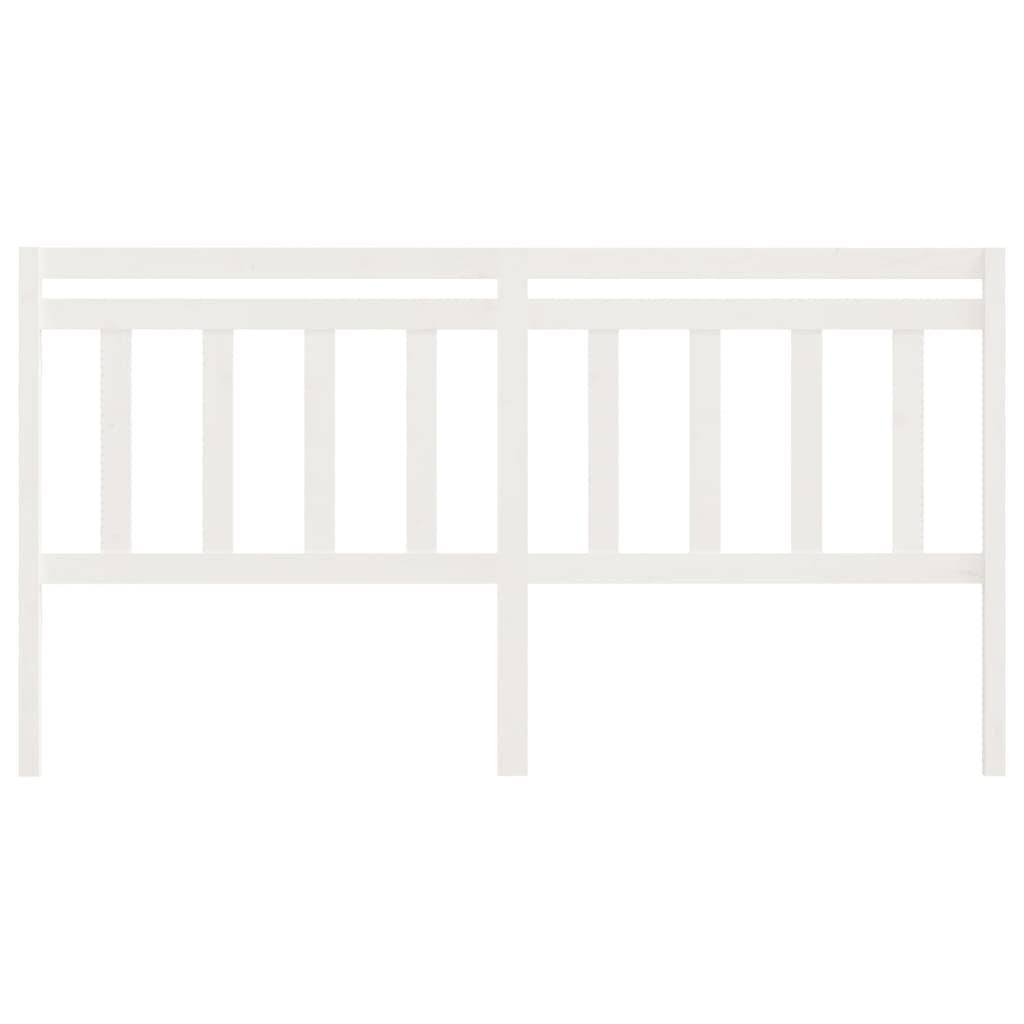 Cabeceira de cama 206x4x100 cm pinho maciço branco