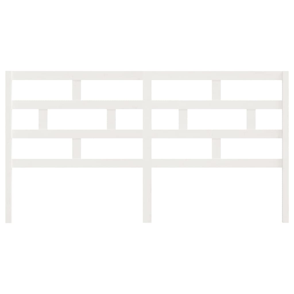 Cabeceira de cama 206x4x100 cm pinho maciço branco