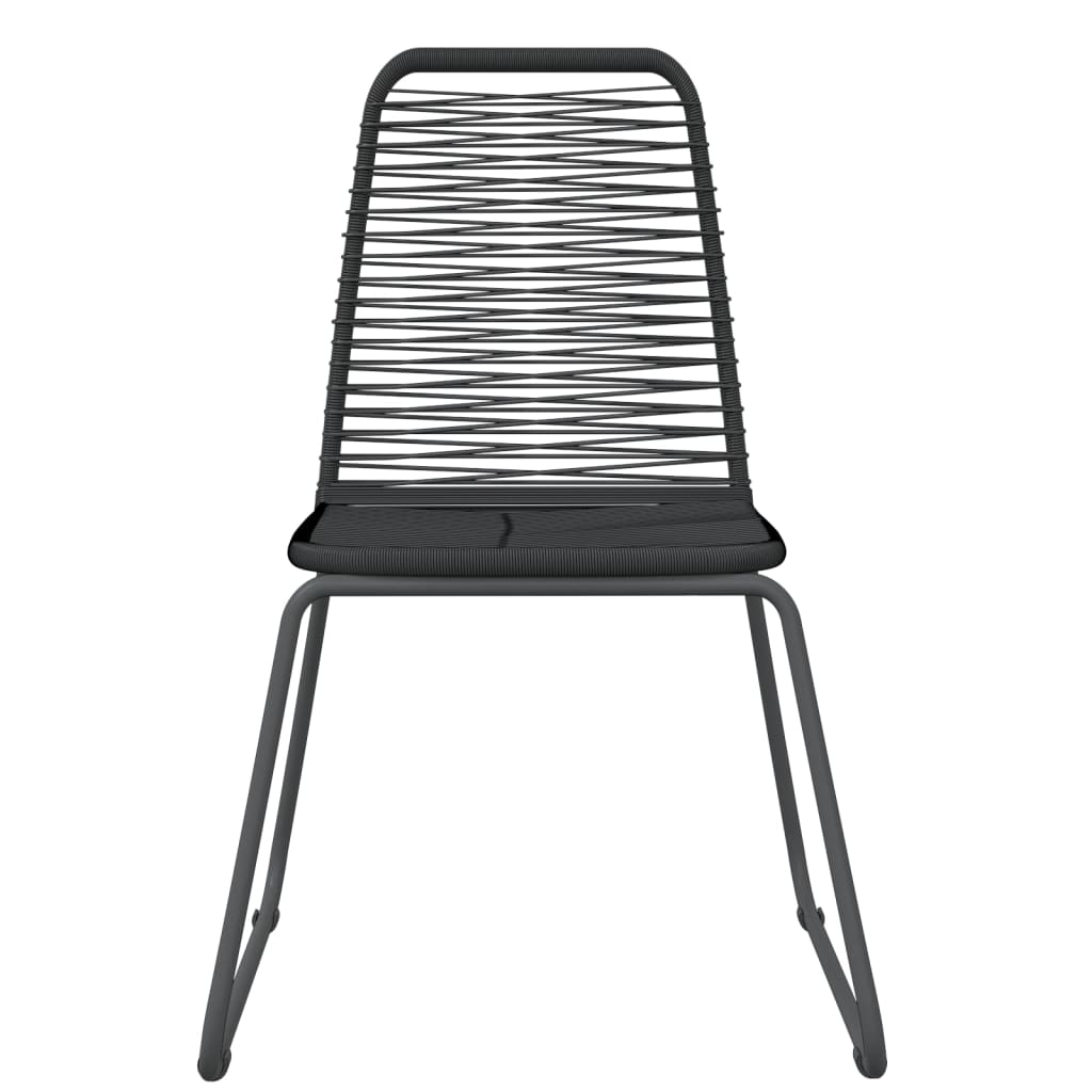 3 pcs conjunto de jantar para jardim preto