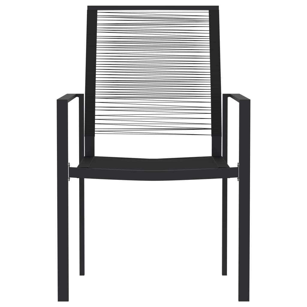 9 pcs conjunto de jantar para jardim preto