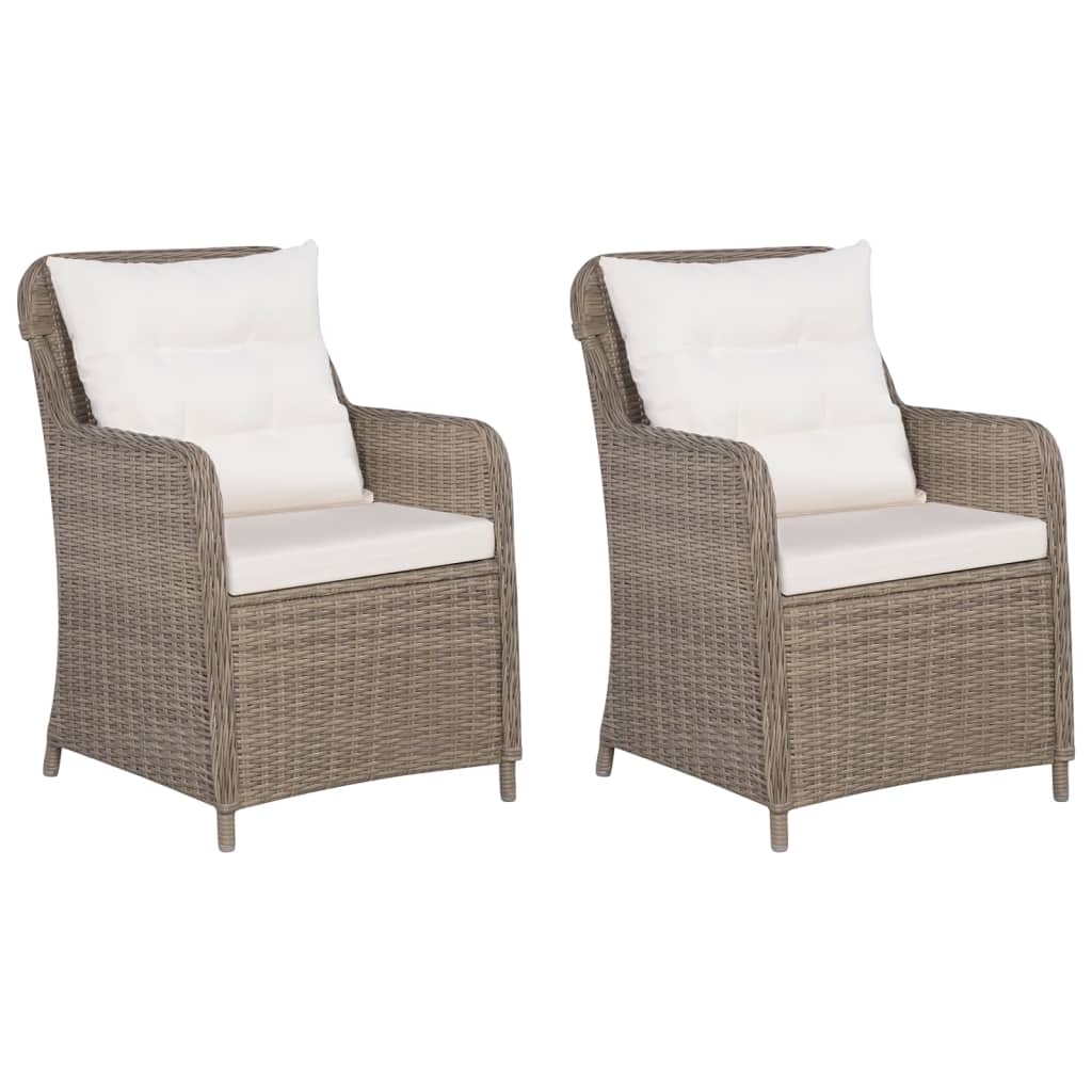 5 pcs conjunto de jantar para jardim castanho