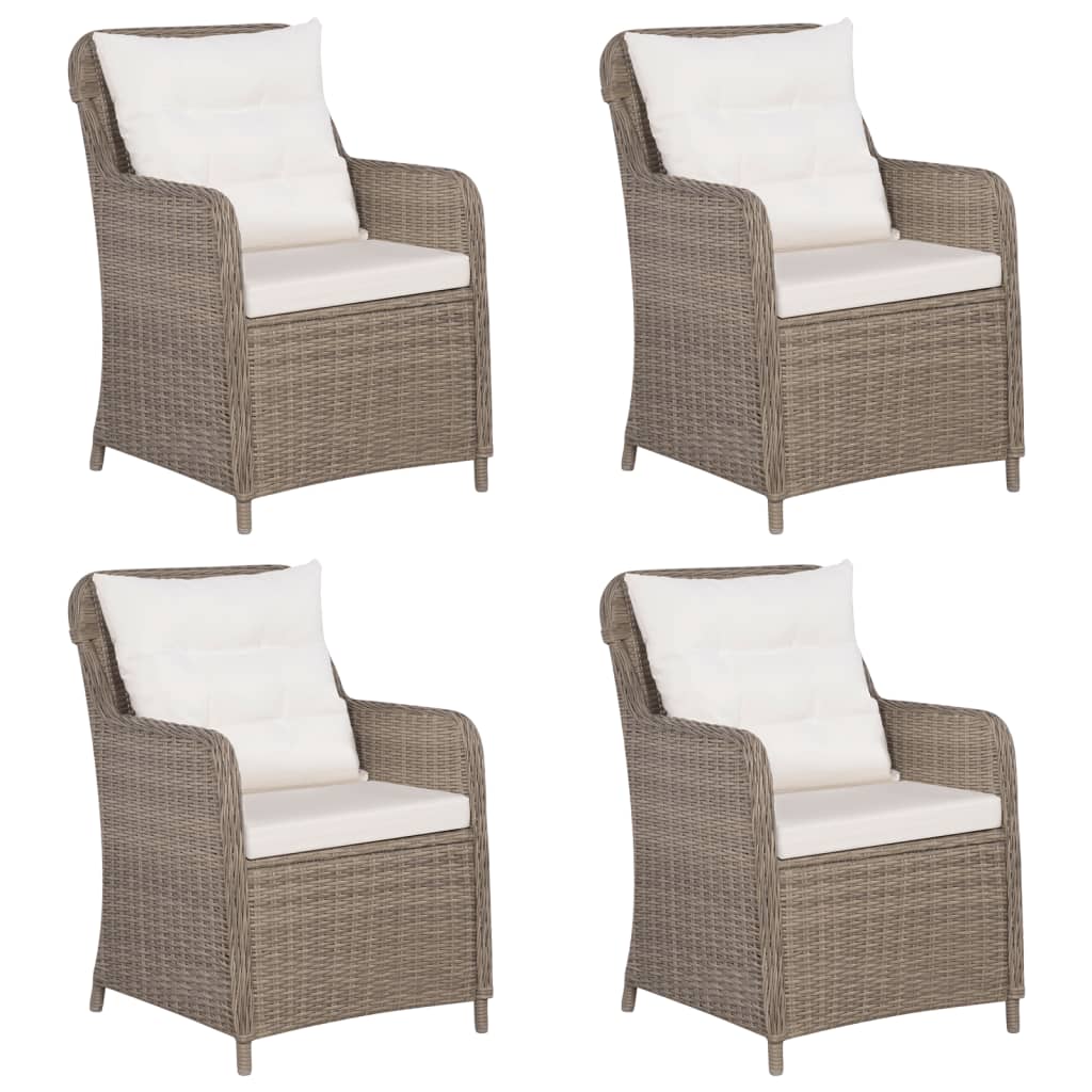 7 pcs conjunto de jantar para jardim castanho