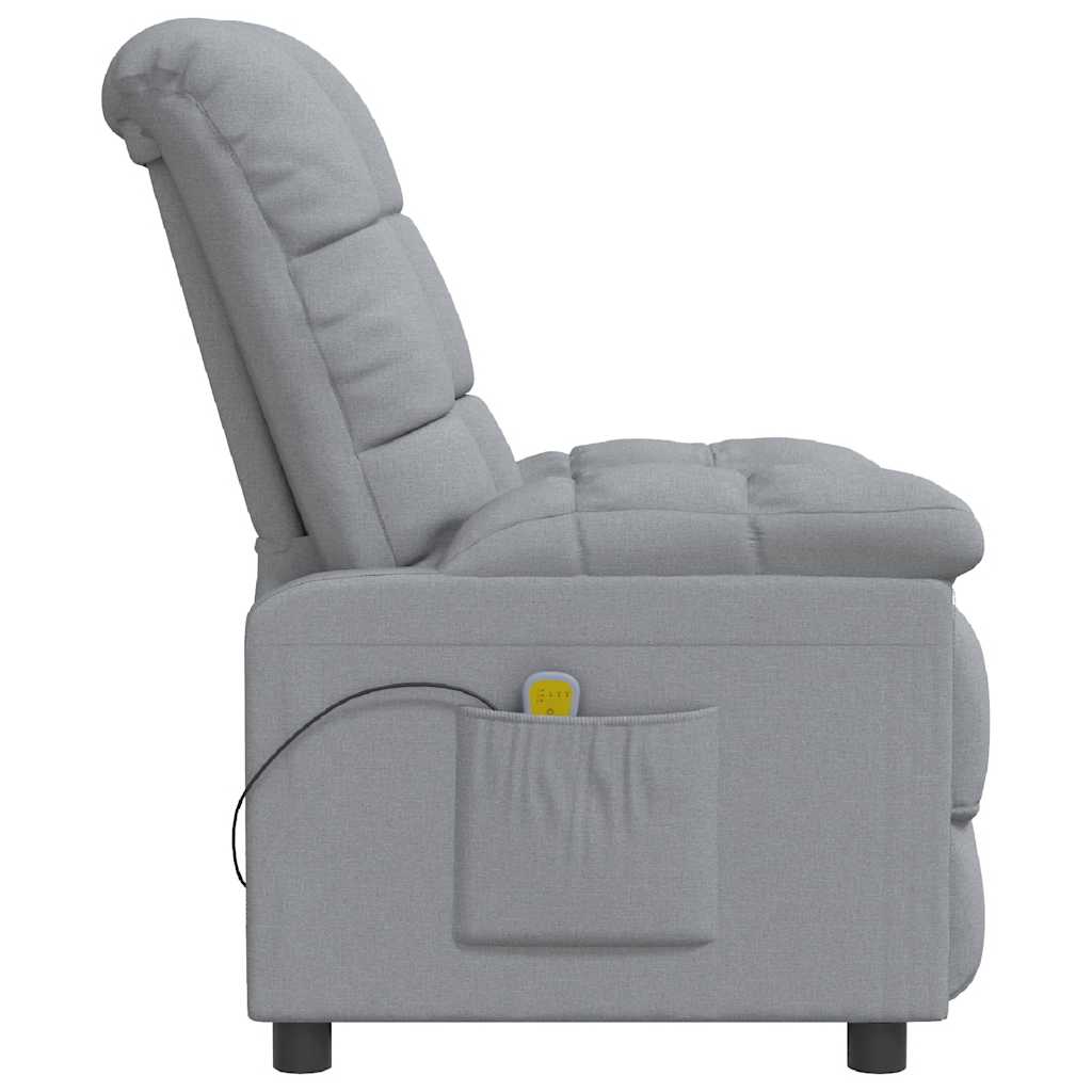 Poltrona de massagens tecido cinzento-claro